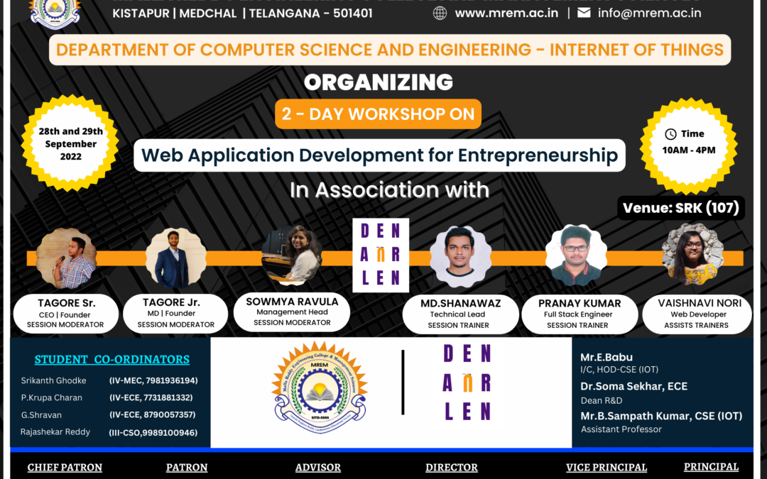 2 Day Workshop on Web Application Development for Entrepreneurship